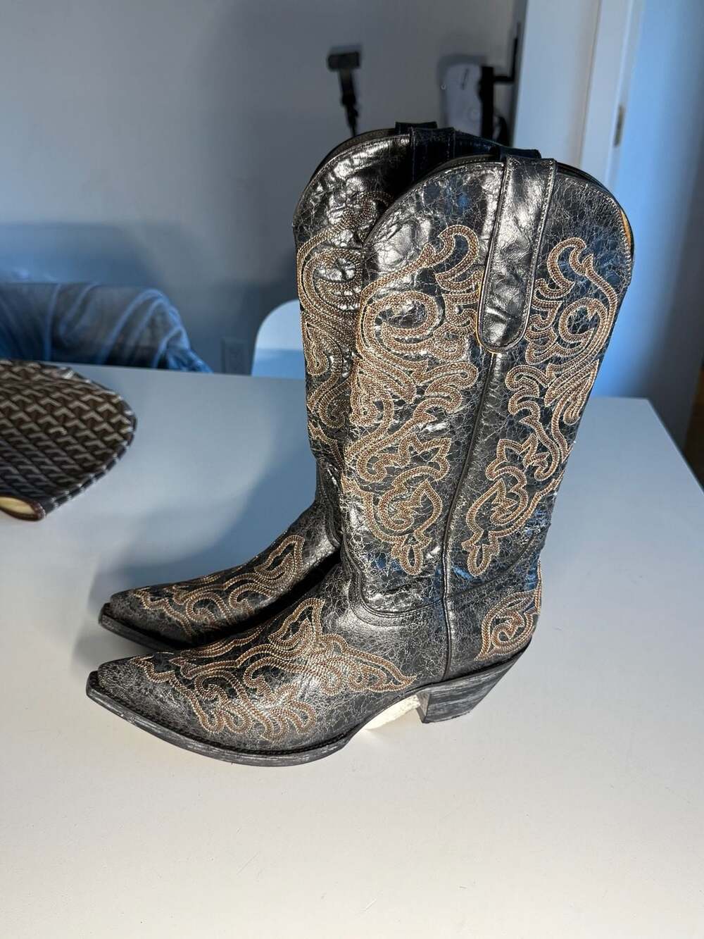 Yippee Ki Yay by Old Gringo Night Hawk Black Leather Western Boots 7B